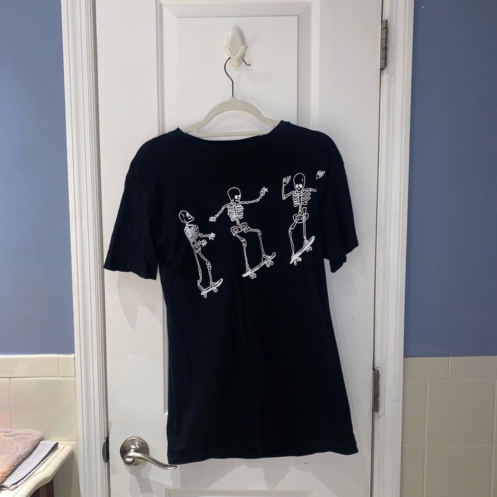 Forever 21 Skeleton Scoop Neck T-Shirt